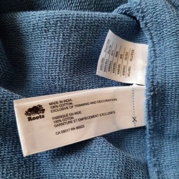 ROOTS Short Sleeve Sweatshirt Crewneck Top Sz XXS - Picture 7 of 7